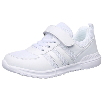 儿童白色运动鞋男童网面透气