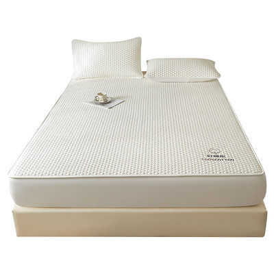 无印良品纯棉夹棉床笠单件100