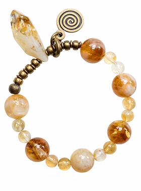 非鱼之家天然黄塔晶水晶手串手链