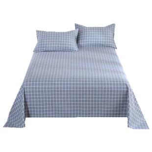 不起球不易皱全棉老粗布不移位不跑床的床单纯棉学生宿舍三件套