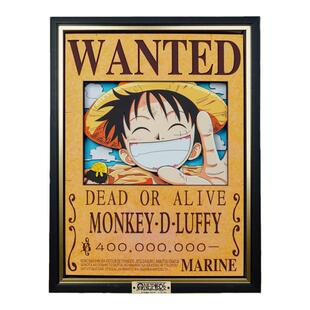 海贼王路飞悬赏令3D立体画动漫手办桌摆二次元装饰画生日礼物挂画