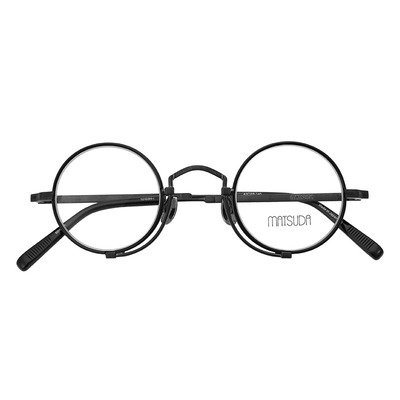 MATSUDA/复古圆框纯钛男女眼镜架