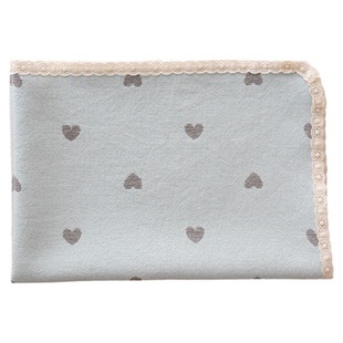 棉凉席爱心凉感枕巾纯棉100全棉一对枕巾盖老粗布透气夏凉防头油