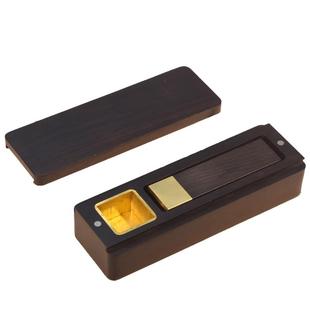 紫光檀实木印章盒木制文房整木制作抽盖红木私章法人章银行印签