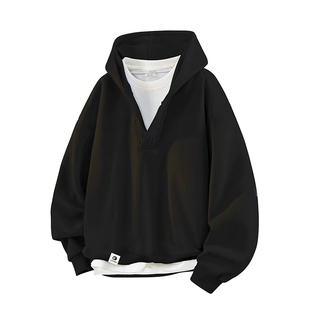 PLAY BOBONUS小众美式重磅纯色宽松潮牌卫衣情侣男女春秋