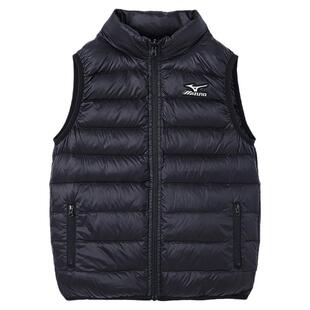 Mizuno美津浓儿童装羽绒马甲女童秋冬季背心外穿校服内搭神器冬季