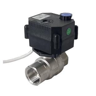 FH-MO不锈钢微型电动球阀门DN15断电复位 带手动二通DC24V 原厂家