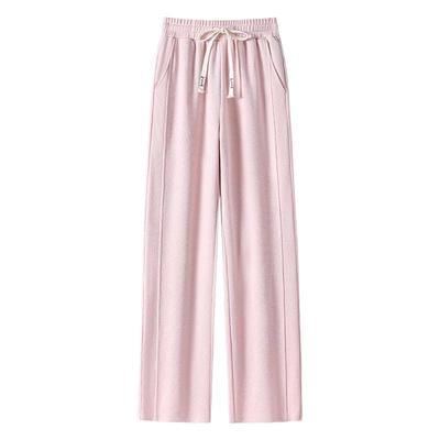 真维斯粉色阔腿裤女春秋季薄款