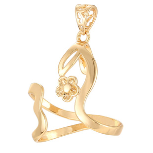 不规则随形可调节吊坠空托女镶嵌琥珀蜜蜡翡翠佛公观音万能吊坠托