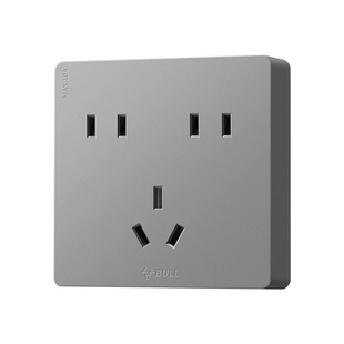 公牛七孔明装插座多孔超薄一体式家用墙壁扩展十五孔插座明线明盒