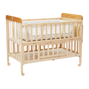 gb好孩子婴儿床实木无漆宝宝多功能BB儿童床松木摇篮床蚊帐MC283