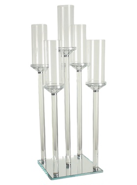 浦广艺水晶欧式婚礼水晶玻璃烛台