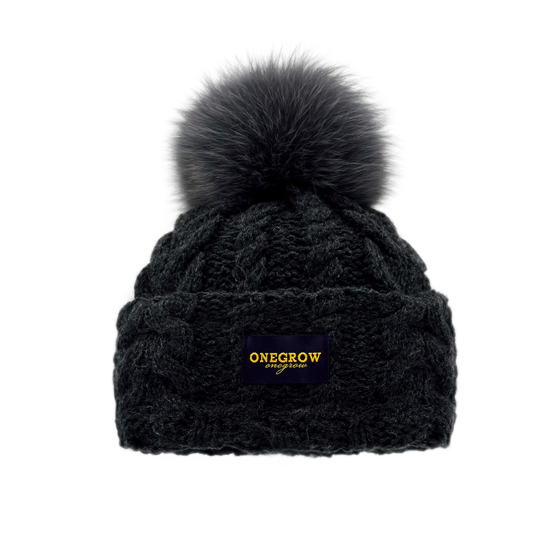 冰岛手钩粗线麻花针织帽子女秋冬保暖护耳羊毛狐狸毛球毛线帽冷帽