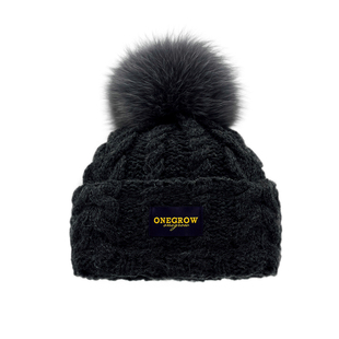 冰岛手钩粗线麻花针织帽子女秋冬保暖护耳羊毛狐狸毛球毛线帽冷帽