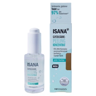 现货 德国ISANA 6%AHA果酸去角质浓缩精华液30ml 闭口控油收毛孔