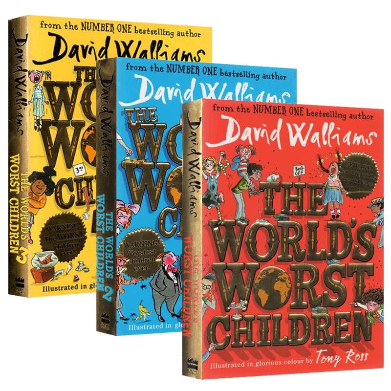 全世界最差劲的小孩3册 英文原版 The World’s Worst Children 至糟糕的孩子英文版 大卫少年幽默小说系列小学课外英语阅读进口书