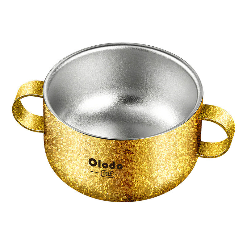 Olodo欧乐多纯钛儿童吃饭碗双耳