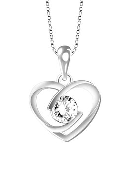 990纯银跳动的心形项链七夕礼物