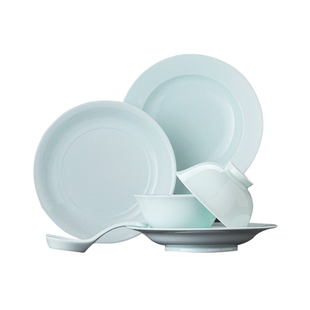 景德镇官方手工餐具陶瓷吃饭碗中式影青沙拉碗单碗精致家用礼盒装