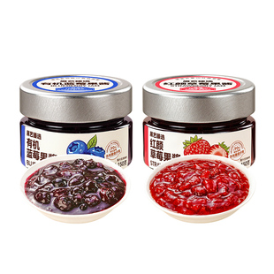 展艺臻选蓝莓果酱纯熬草莓酱有机无添加0脂面包涂抹烘焙山药专用