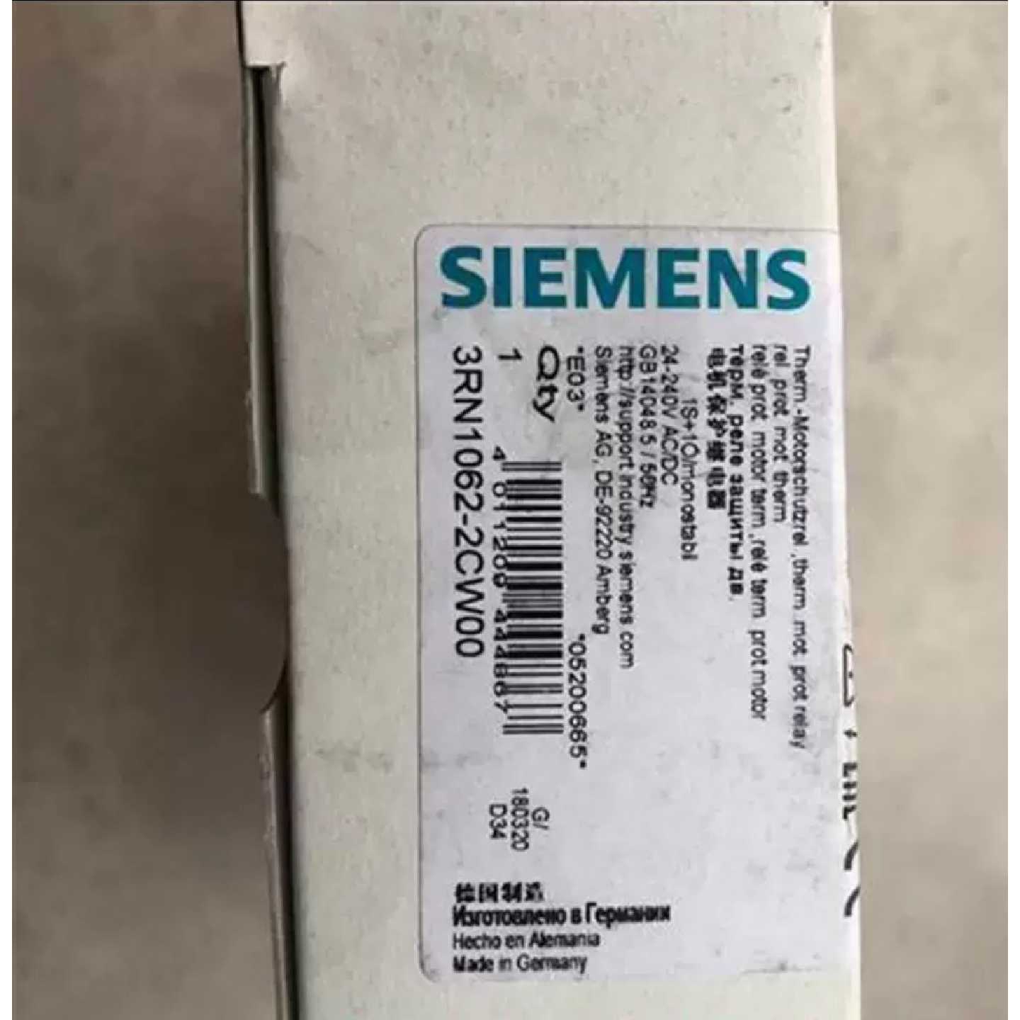 议价全新西门子3RN1062-2CW00电机保护继电器，德国原装