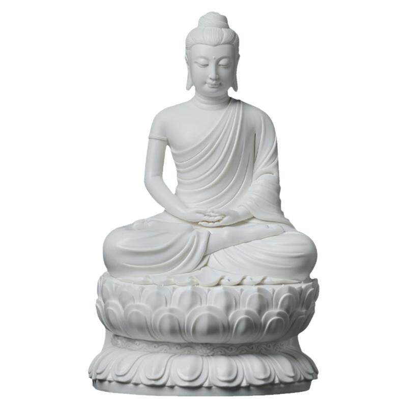 戴玉堂林建平陶瓷摆件《莲台正坐如来》释迦牟尼佛像供奉家用客厅