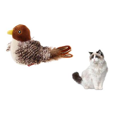 仿真发声小鸟老鼠猫玩具