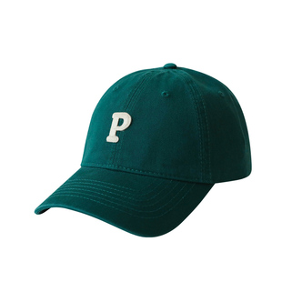 升级版韩版字母P棒球帽女生软顶运动帽子脏橘色显白百搭鸭舌帽男