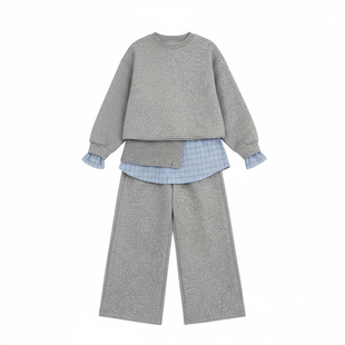 女童春秋卫衣套装2026新款儿童春季洋气上衣女孩休闲阔腿裤两件套