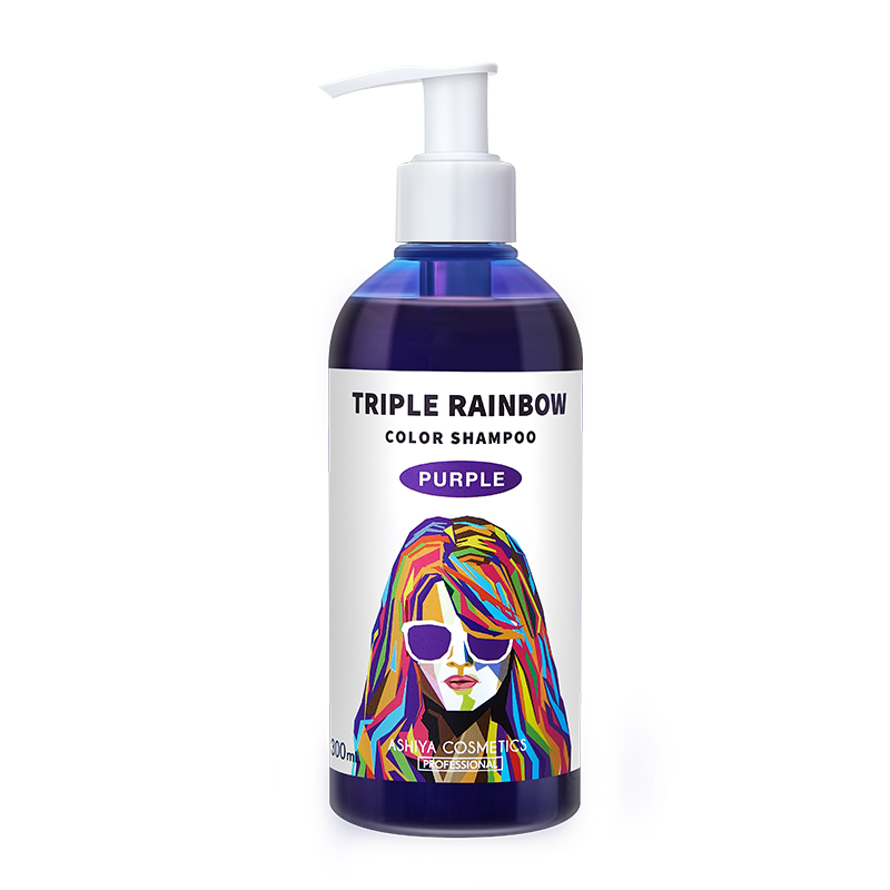 日本TR固色洗发水Triple Rainbow护色锁色灰色紫色补色TR固色洗发