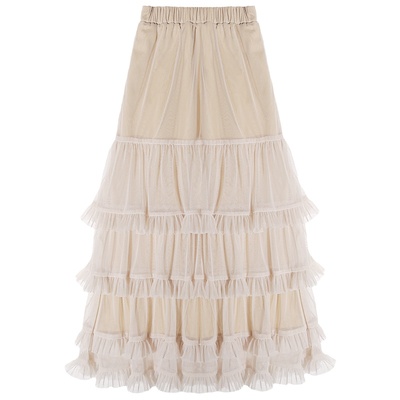 落落狷介白色蛋糕裙女小个子