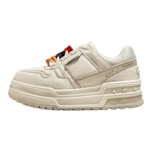 6cm厚底小白鞋女款2026新款春季真皮内增高女鞋松糕鞋休闲板鞋子