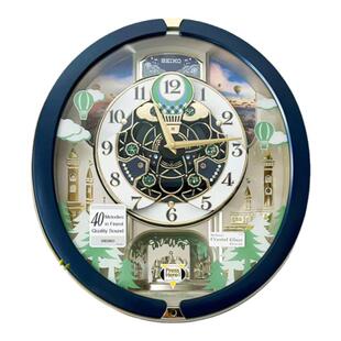 日本精工SEIKO音乐施华洛水晶热气球挂钟北欧客厅卧室静音钟398