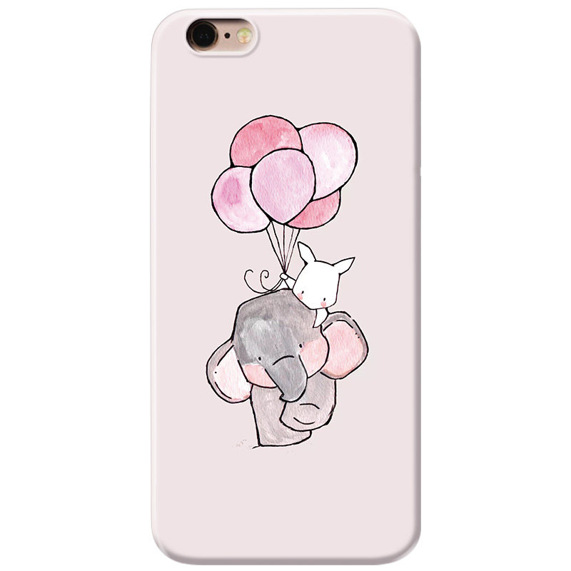 可爱小象适用iPhone7/8plus苹果13手机壳14promax卡通6S大象兔子SE第二2三3代mini女款轻薄软
