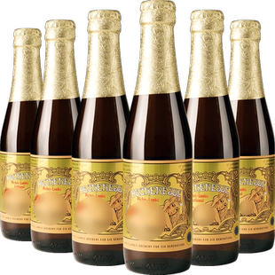 精酿啤酒比利时进口林德曼小瓶装果味10口味随机组合250毫升*6瓶