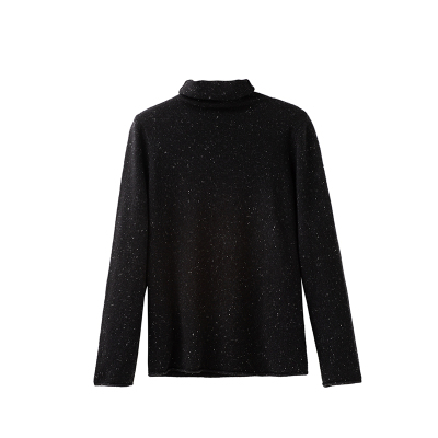 日神秋冬新款点子纱高领羊绒衫