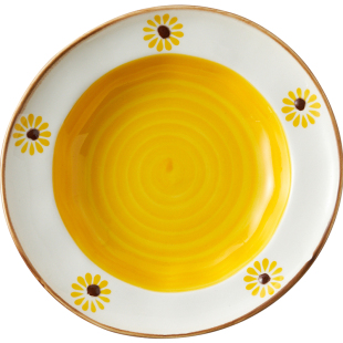 肆月 好看的大盘子碗家用2026新款深盘陶瓷餐盘装菜餐具菜盘ins风