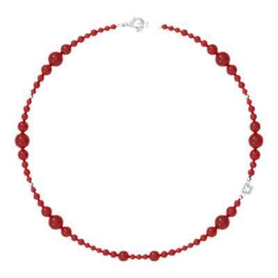 GOOGMO西西里娅系列红玛瑙串珠项链女高级感叠戴颈链配饰新年礼物