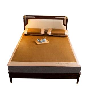 凉席夏天藤席草席子三件套可折叠单人学生夏季冰丝席竹席床垫艾草