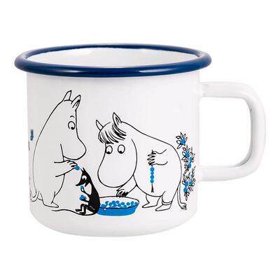 muurla蓝莓搪瓷卡通风饭碗马克杯