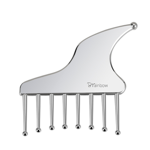 Brainbow金属头皮按摩梳经络梳头部点穴疏通面部按摩刮痧美容工具