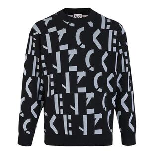 KENZO/高田贤三男士春季新款高端时尚针织衫欧美潮流花纹休闲毛衣