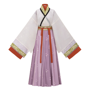 花朝记|静女其姝|晋制传统汉服交领上襦交窬裙复原风春夏秋女装