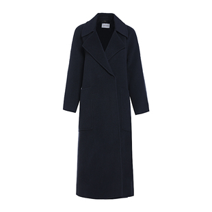 JESSIE气质大翻领毛呢外套女士落肩袖羊毛羊绒中长款大衣冬季新款