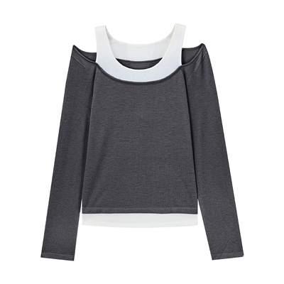 MindBridge撞色设计感针织衫