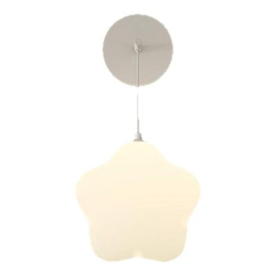 卧室床头壁灯奶油风星星月亮灯全光谱护眼背景墙儿童房间吊线灯具