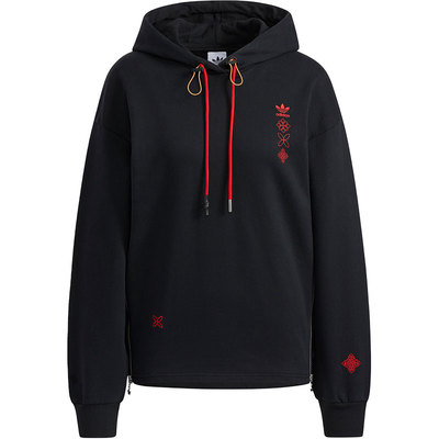 Adidas/阿迪达斯官方正品三叶草CNY虎年新春款女子连帽卫衣HD0334