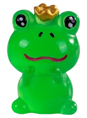 微景观创意迷你夜光青蛙王子摆件