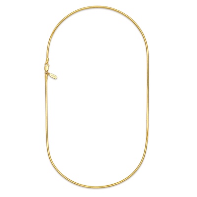 镀金纯银立体八角蛇链项链