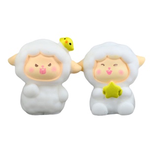 无聊了,摆几只可爱小肥羊可爱显示器工位办公桌摆件车载装饰DIY